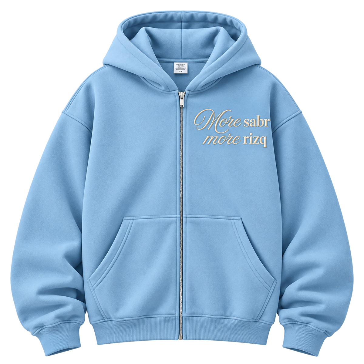 The "More Sabr More Rizq" Zip-Up Hoodie