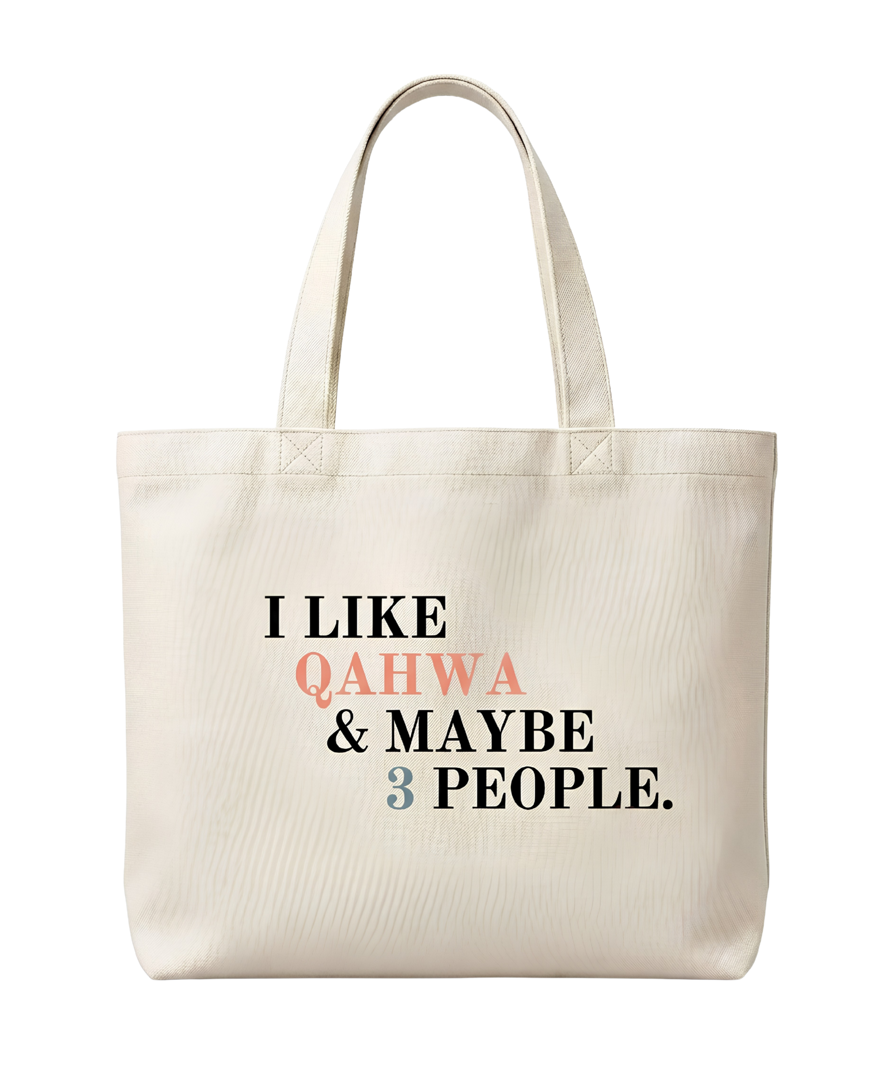 The "Qahwa & 3 People" - Tote Bag