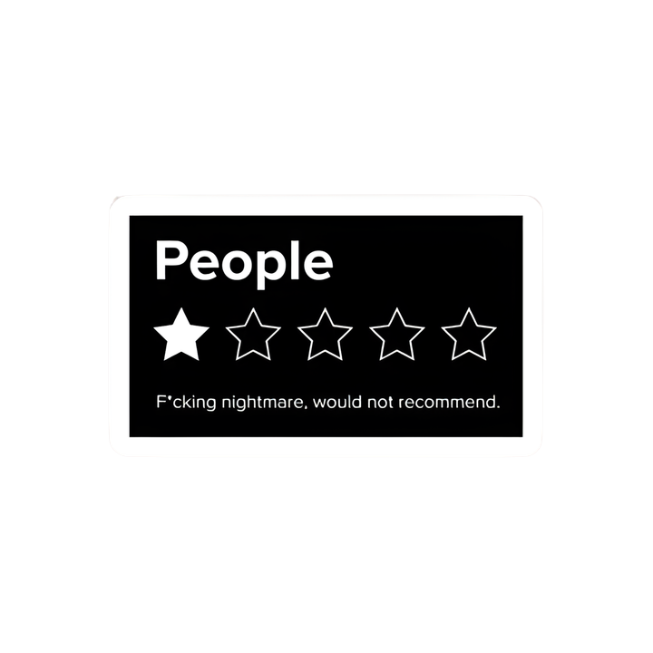 People 1-Star Review Sticke