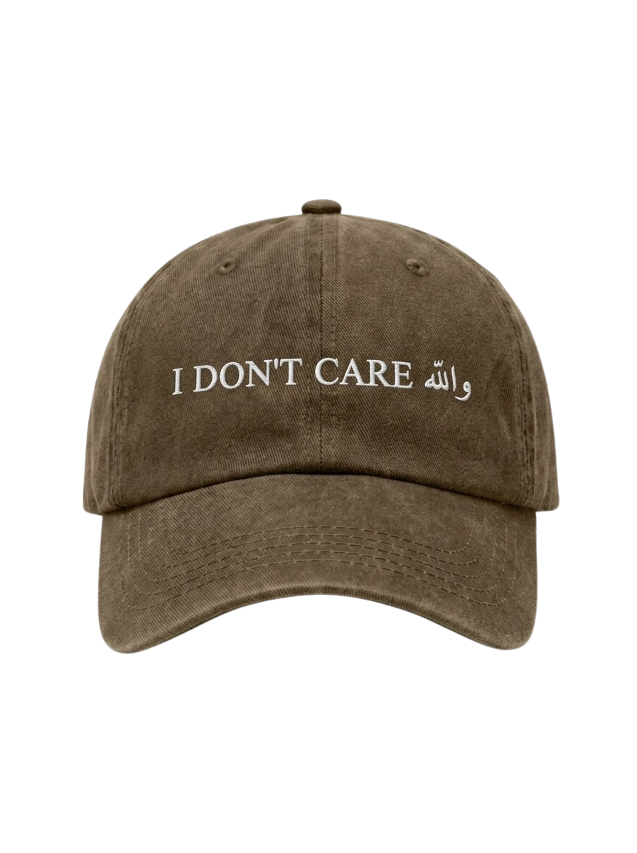 The "I DON'T CARE" Washed Cap