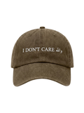 The "I DON'T CARE" Washed Cap