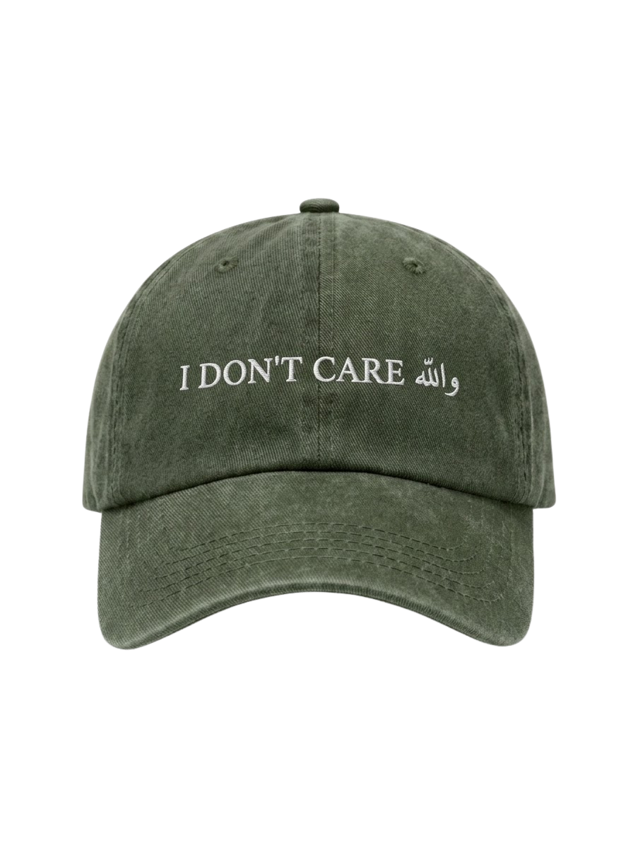 The "I DON'T CARE" Washed Cap