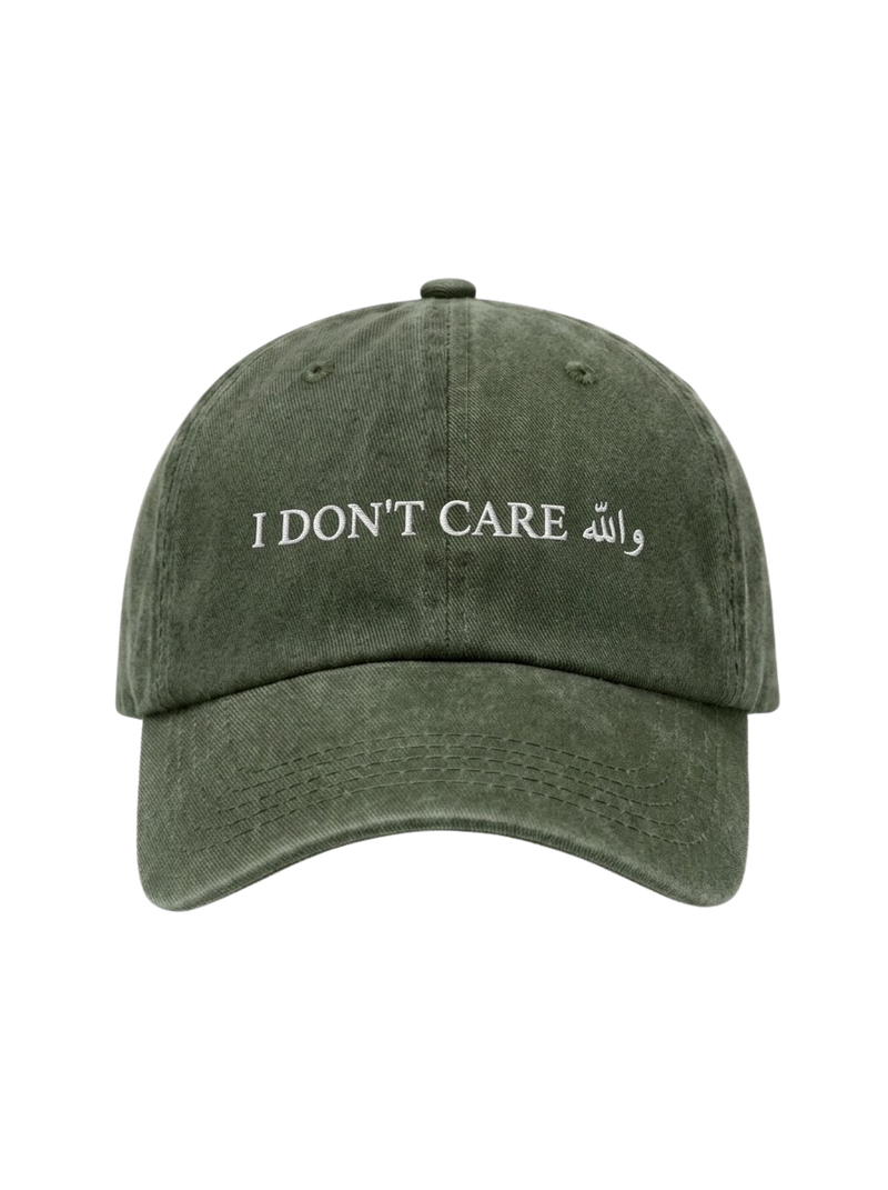 The "I DON'T CARE" Washed Cap