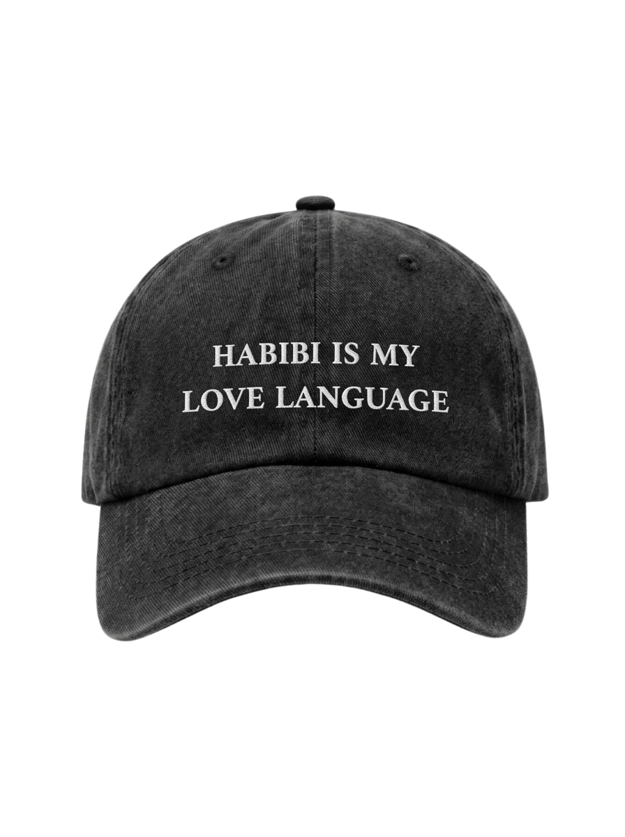 The "Habibi love language" Washed Cap