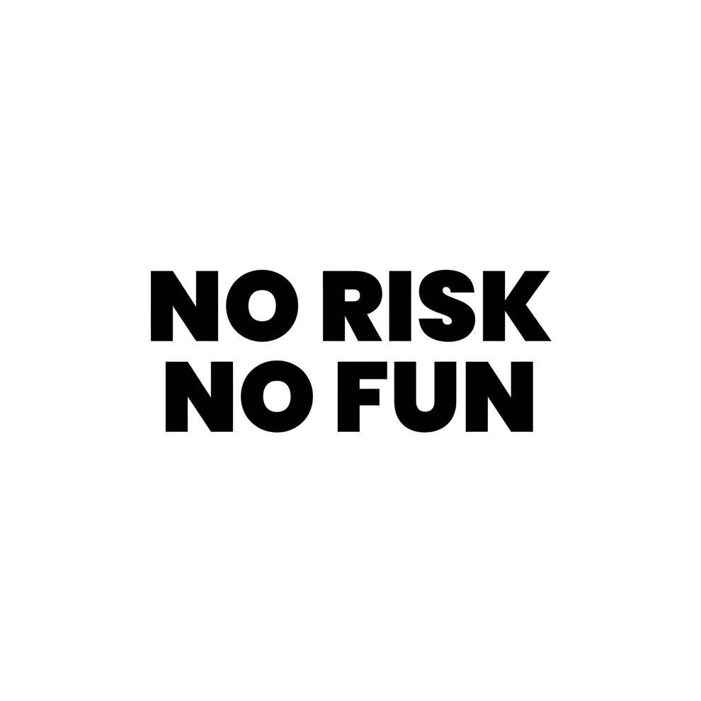 No Risk No Fun Sticker