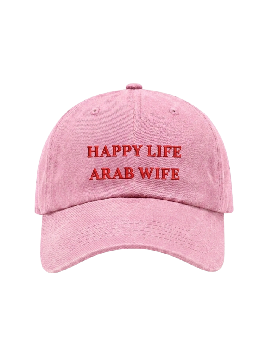 The "Happy Life Arab Wife" Washed Cap