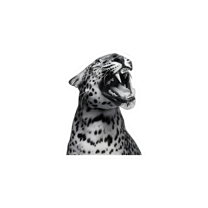 Roaring Leopard Sticker