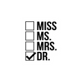 Doctor Title Checkbox Sticker