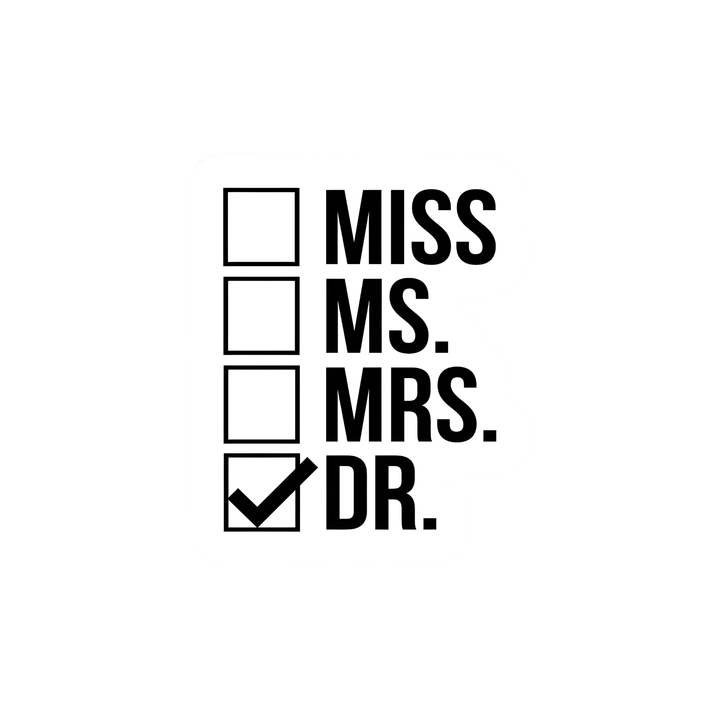 Doctor Title Checkbox Sticker