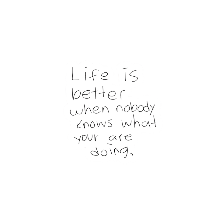 Private Life Quote Sticker
