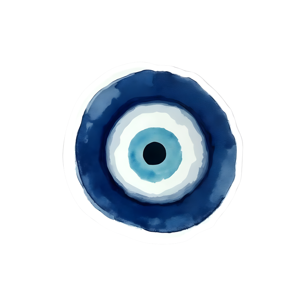 Watercolor Evil Eye Sticker