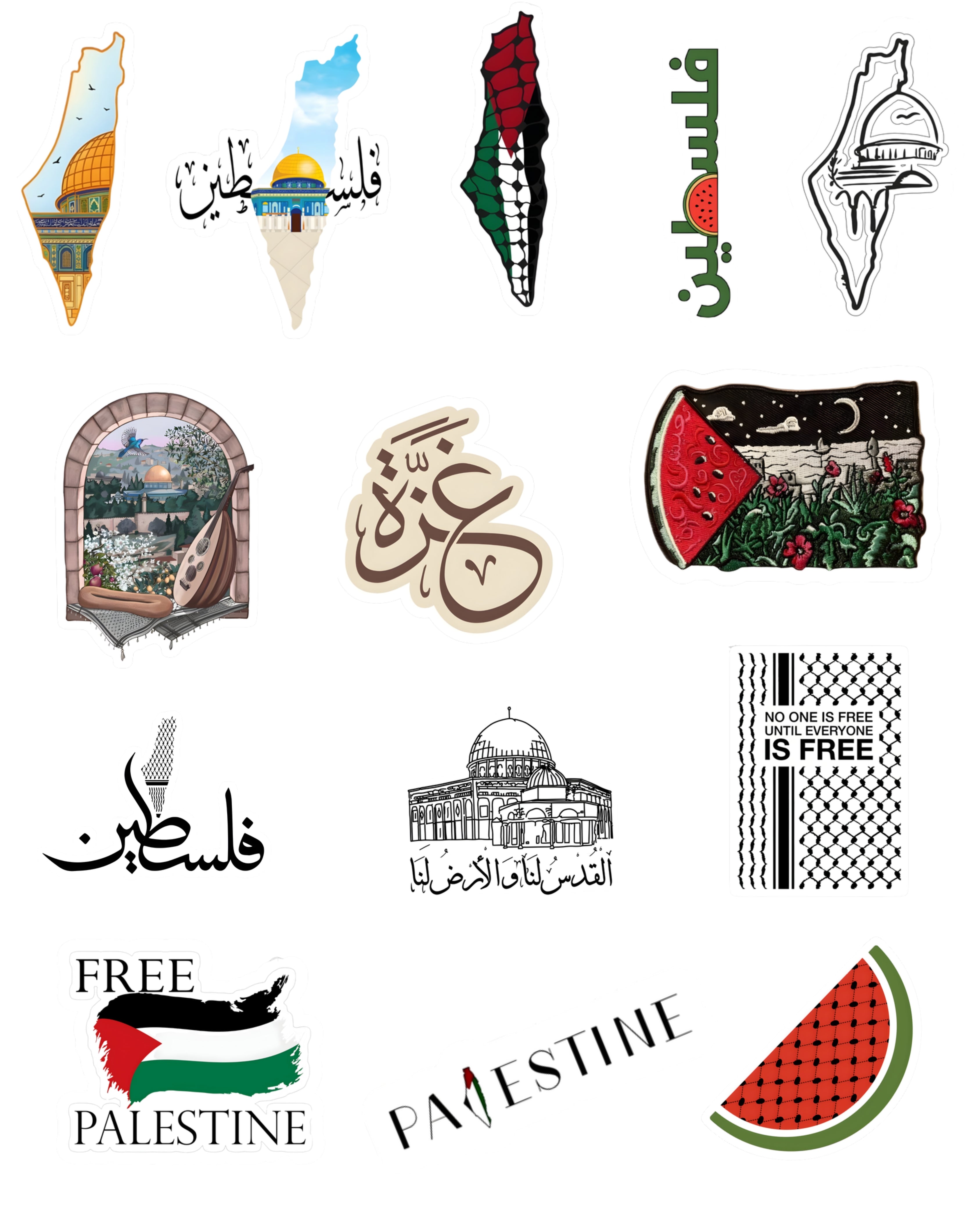 The "Palestine" Vinyl Sticker Pack 1