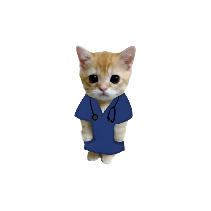 Doctor Kitten Sticker