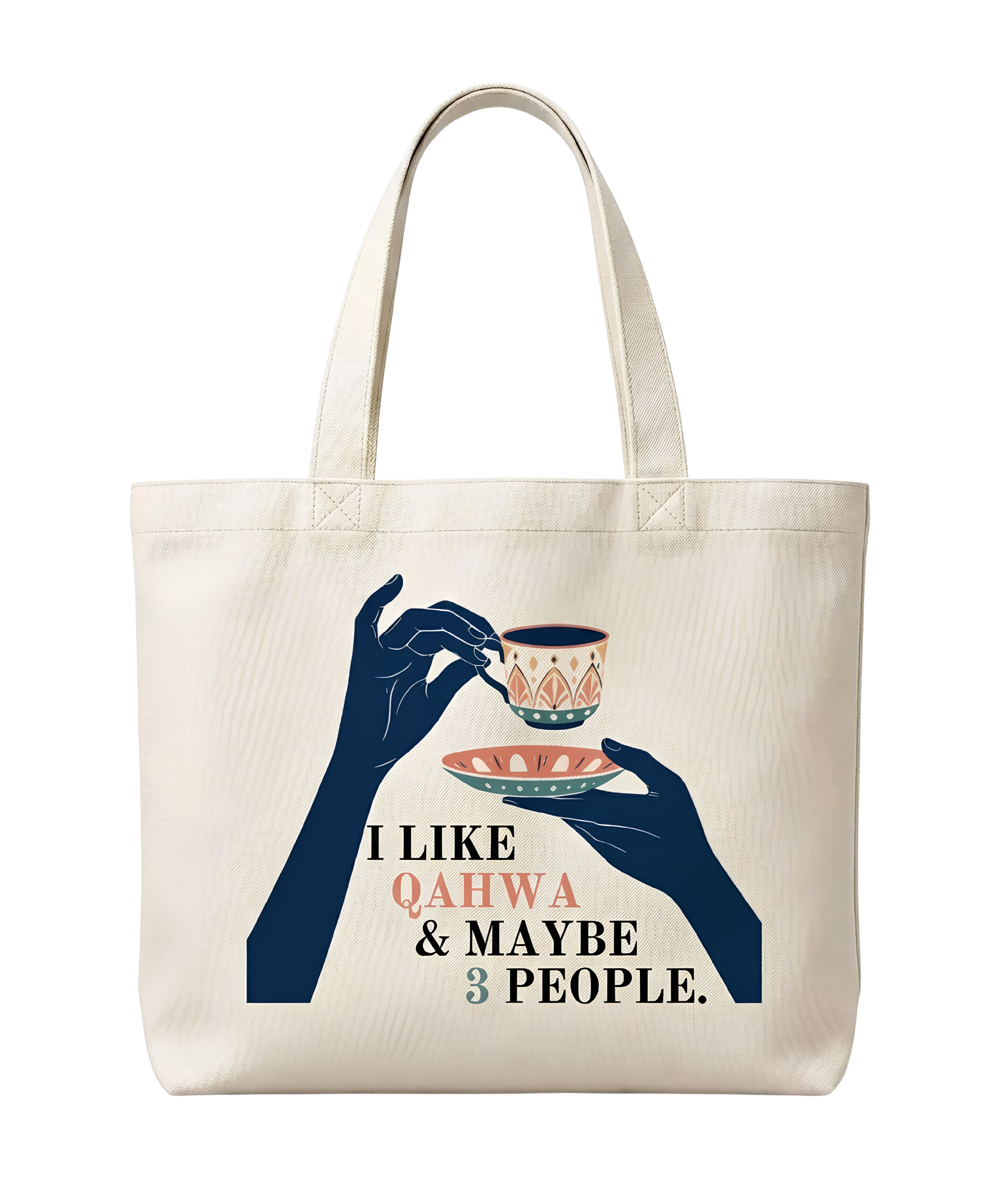 The "Qahwa & 3 People" - Tote Bag