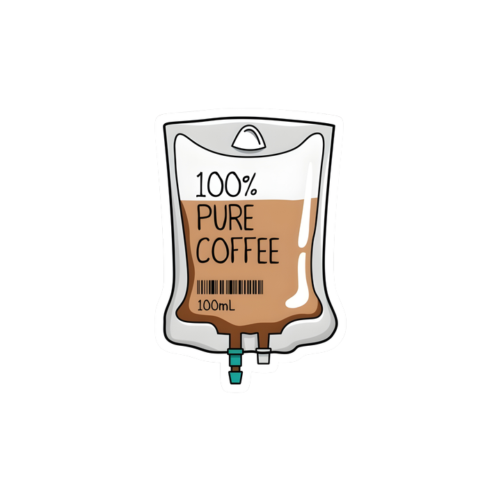 Coffee IV Bag Sticker