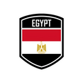 Egypt Flag Shield Sticker