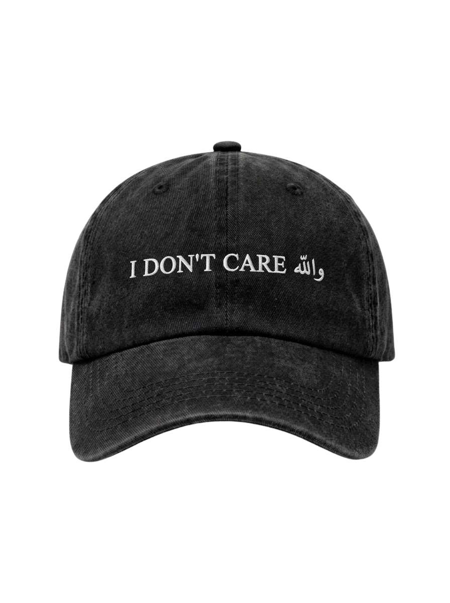 The "I DON'T CARE" Washed Cap