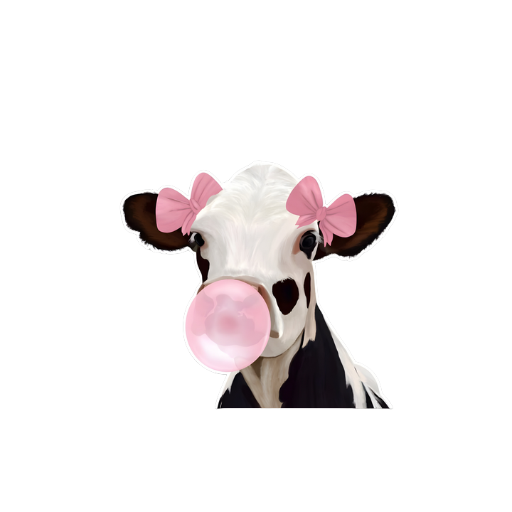 Bubblegum Cow Sticker
